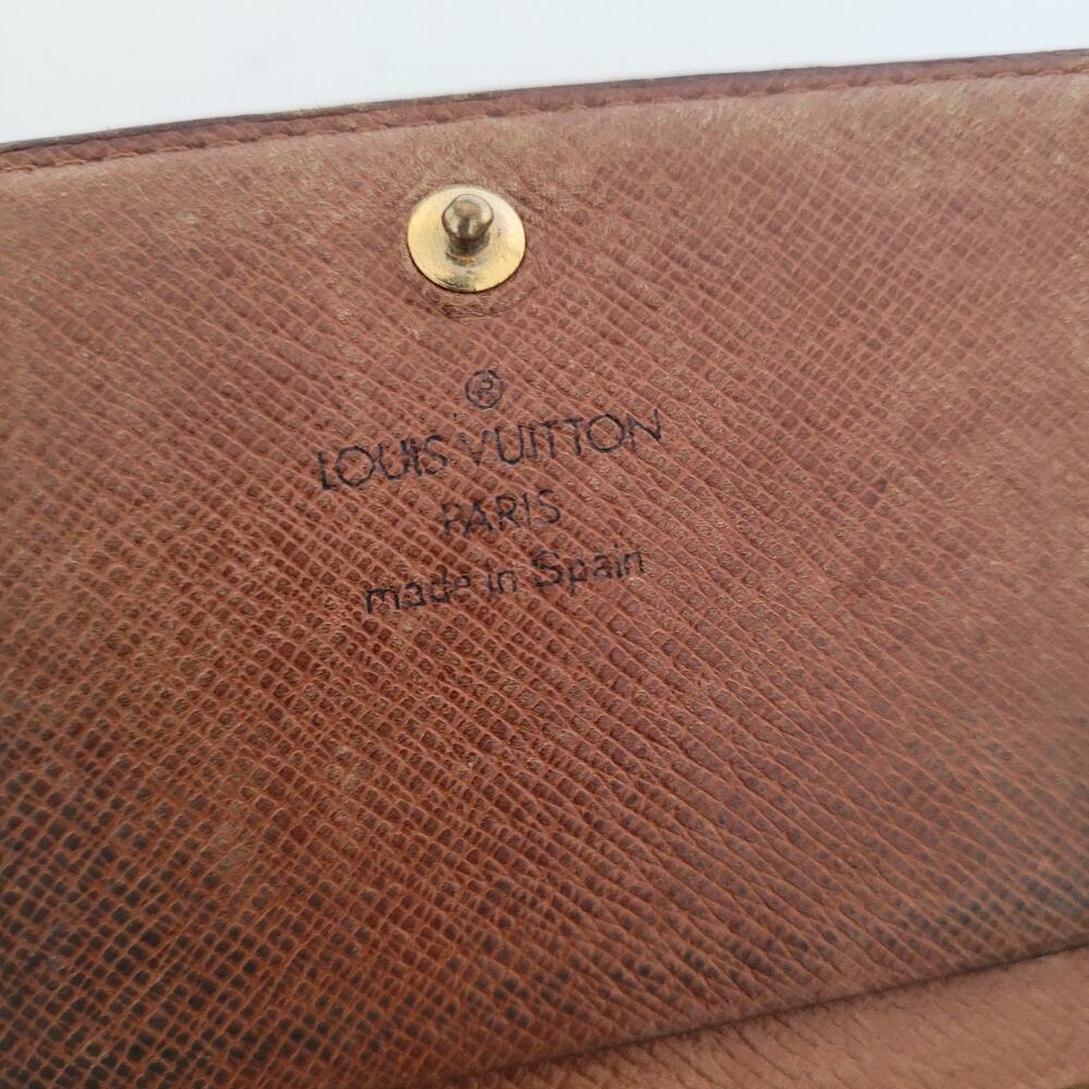Louis Vuitton Portefeuille Tresor Bifold Wallet Medium Monogram Brown Vintage - Picture 4 of 13
